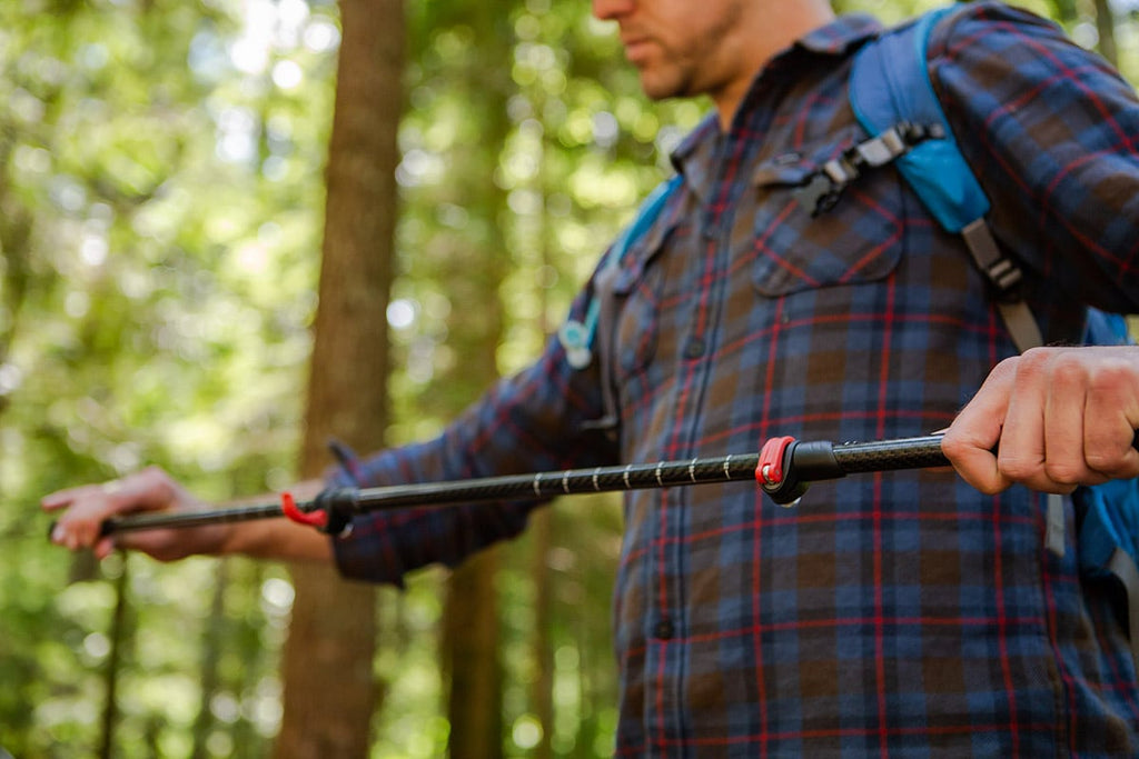 Cascade Mountain Tech 3K Carbon Fiber Quick Lock Trekking Poles Cork Grip