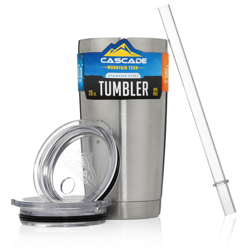 Cascade Mountain Tech Stainless Steel Straw Lid